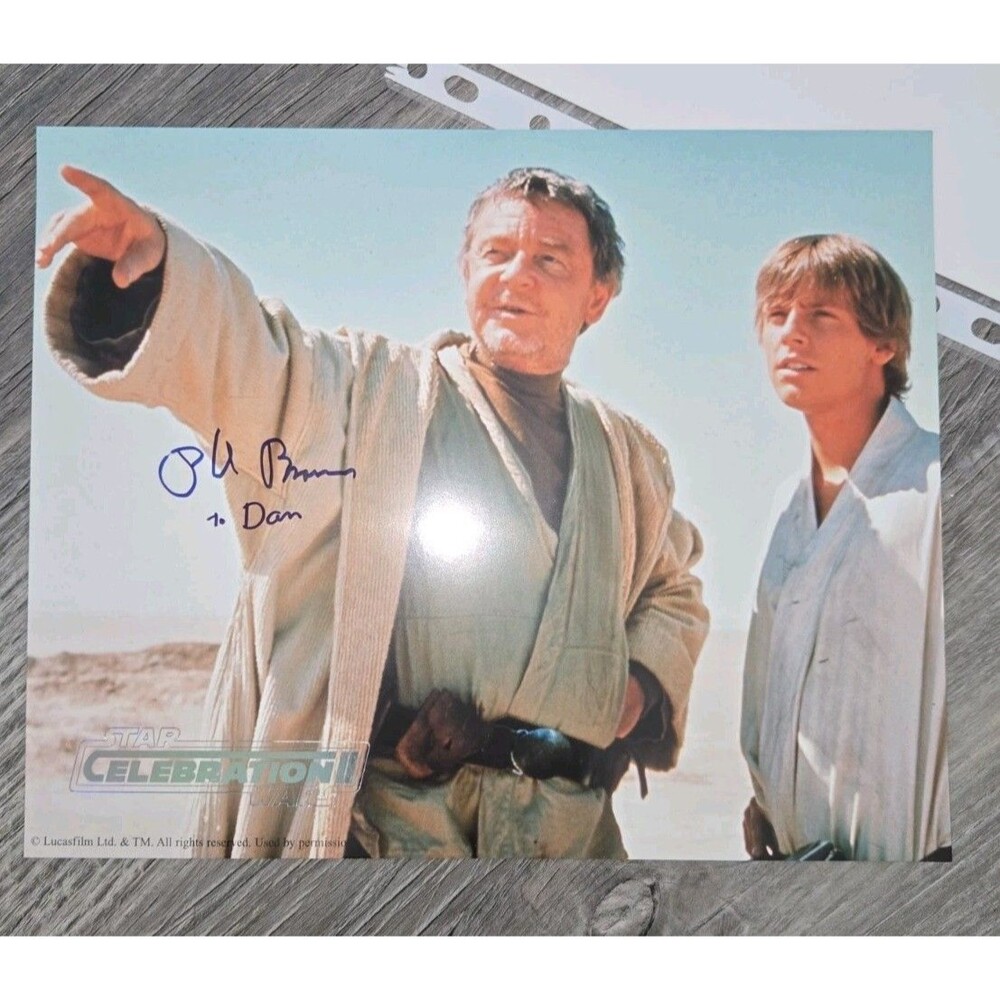 Phil Brown - Uncle Owen Lars Custom Signed/Autographed Photo Star Wars